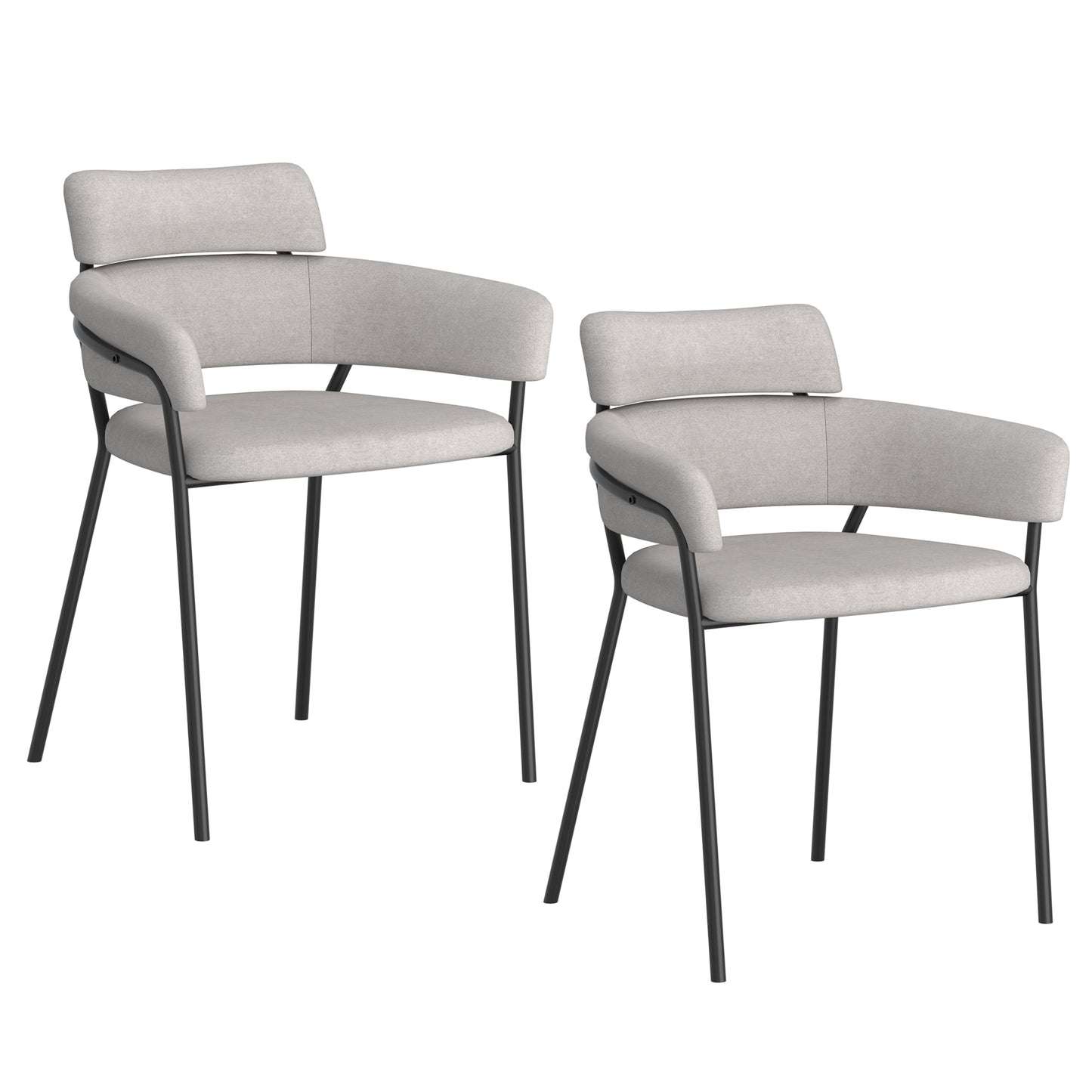 Axel Side Chair, Set of 2 in Grey and Black