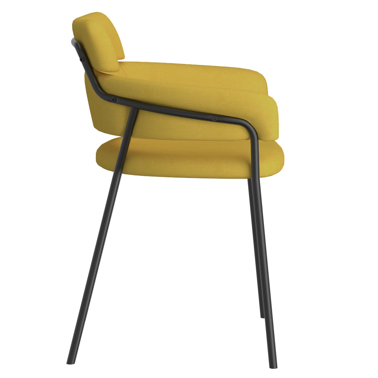 Axel Side Chair, Set of 2 in Mustard and Black