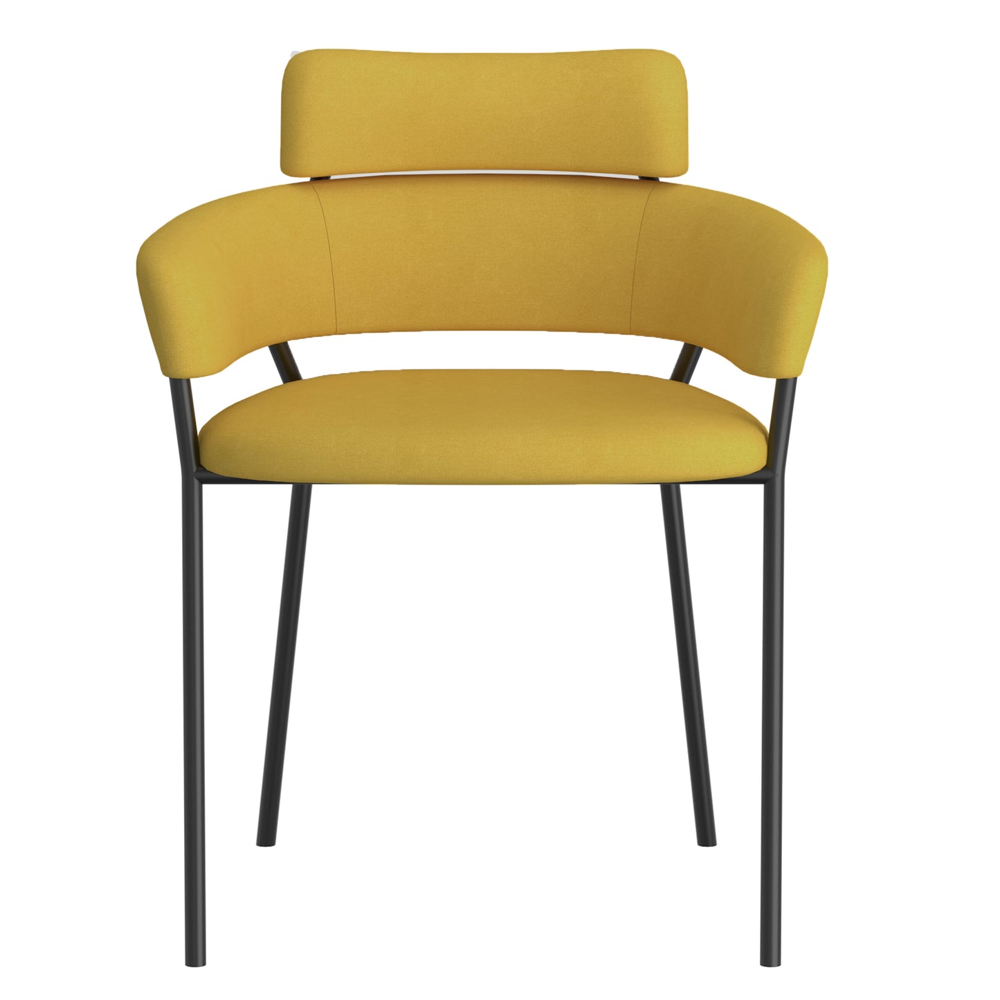 Axel Side Chair, Set of 2 in Mustard and Black