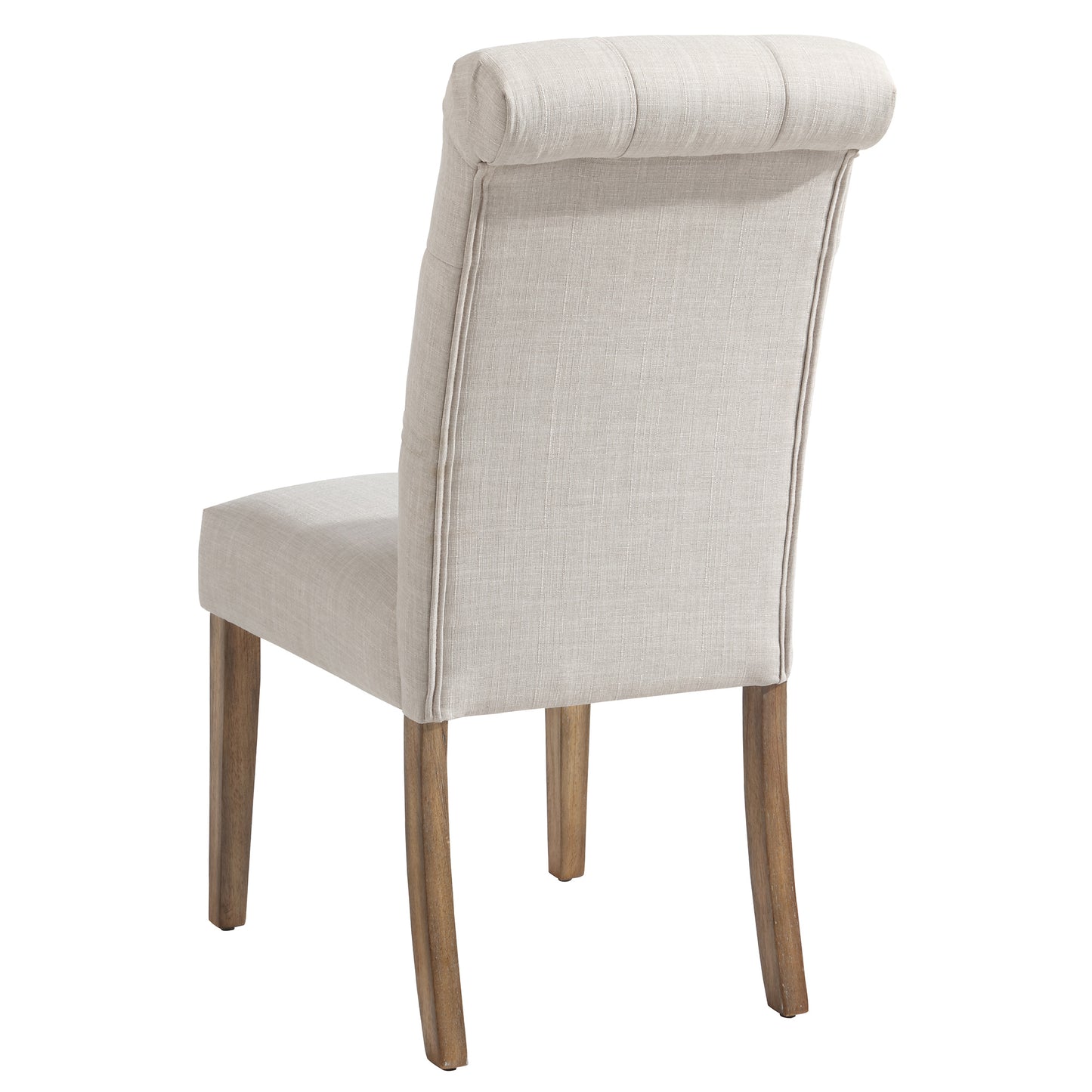 Melia Side Chair, Set of 2 in Beige and Vintage Oak