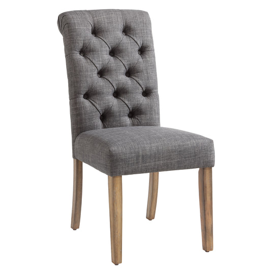 Melia Side Chair, Set of 2 in Grey and Vintage Oak