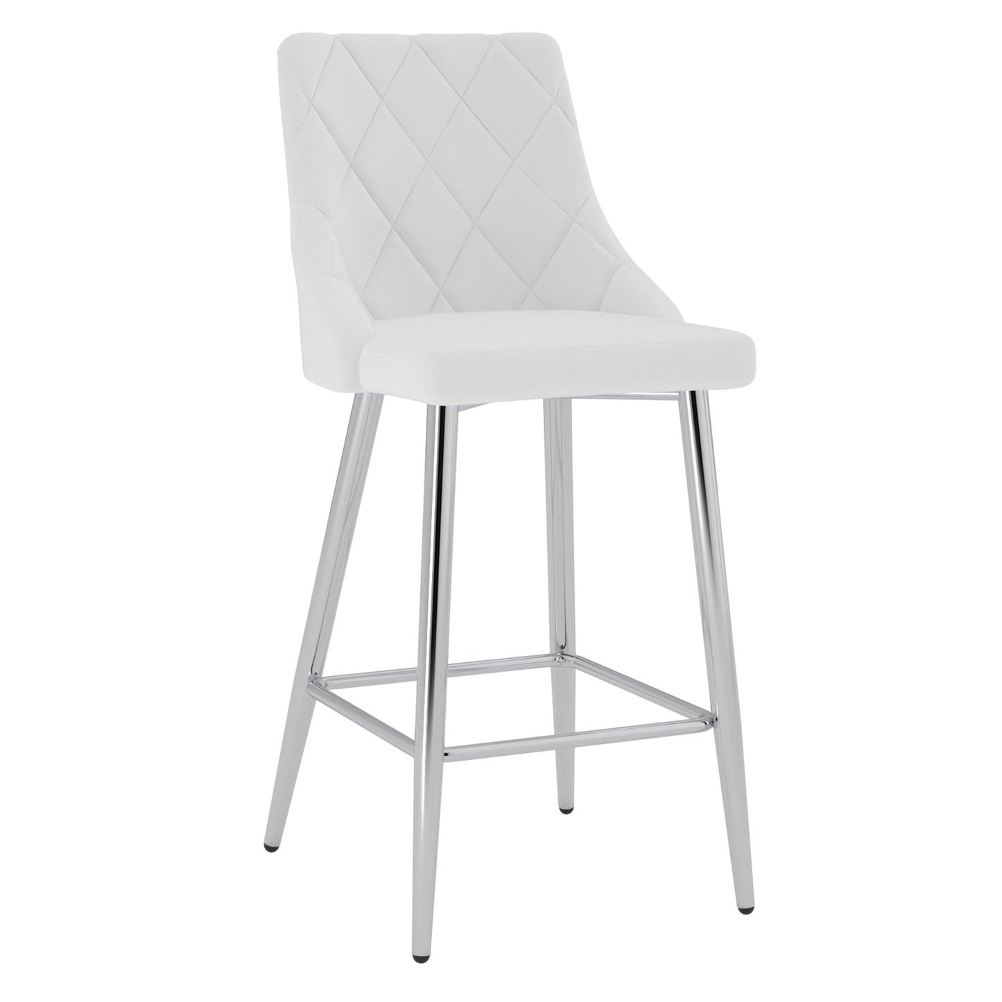 Devo 26" Counter Stool, Set of 2, in White