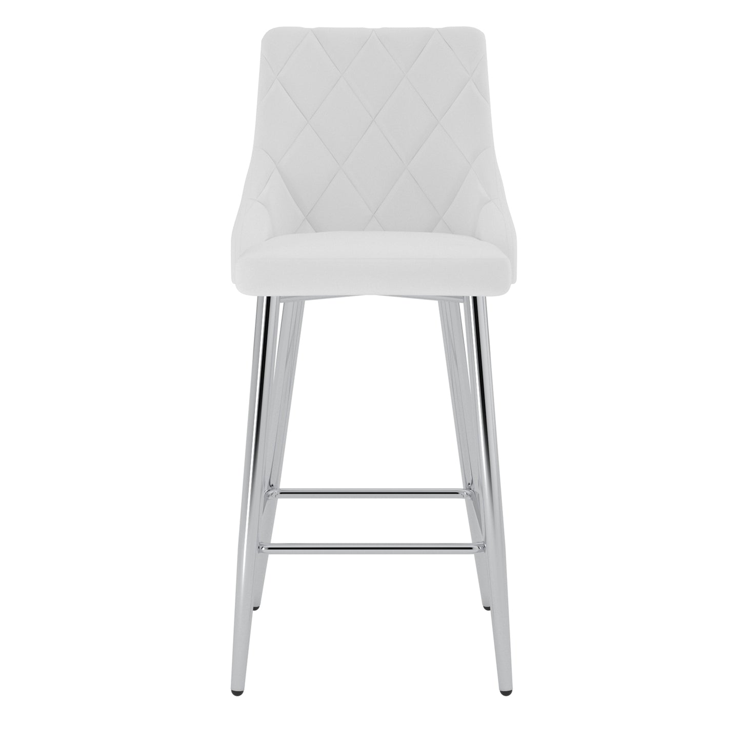 Devo 26" Counter Stool, Set of 2, in White