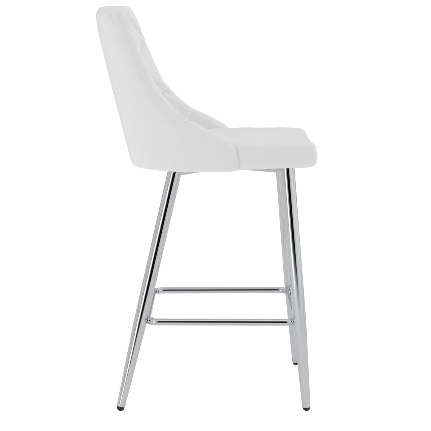 Devo 26" Counter Stool, Set of 2, in White