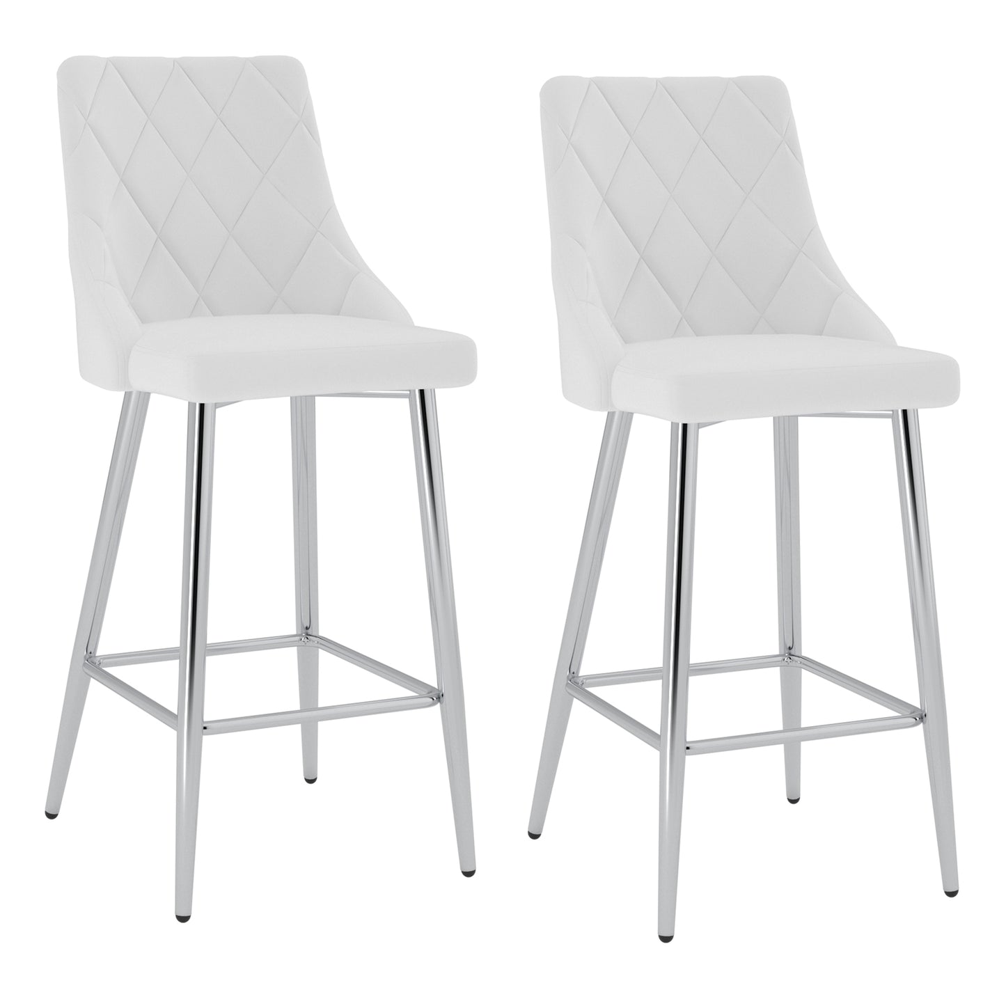 Devo 26" Counter Stool, Set of 2, in White