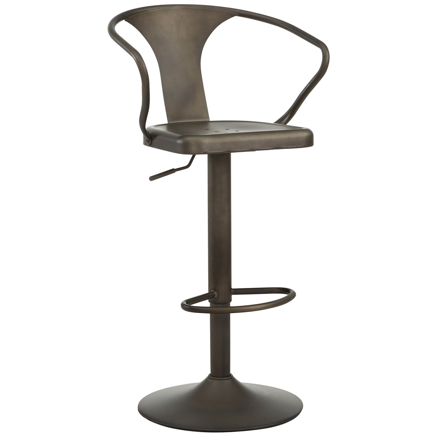 Astra Adjustable Air Lift Stool in Gunmetal