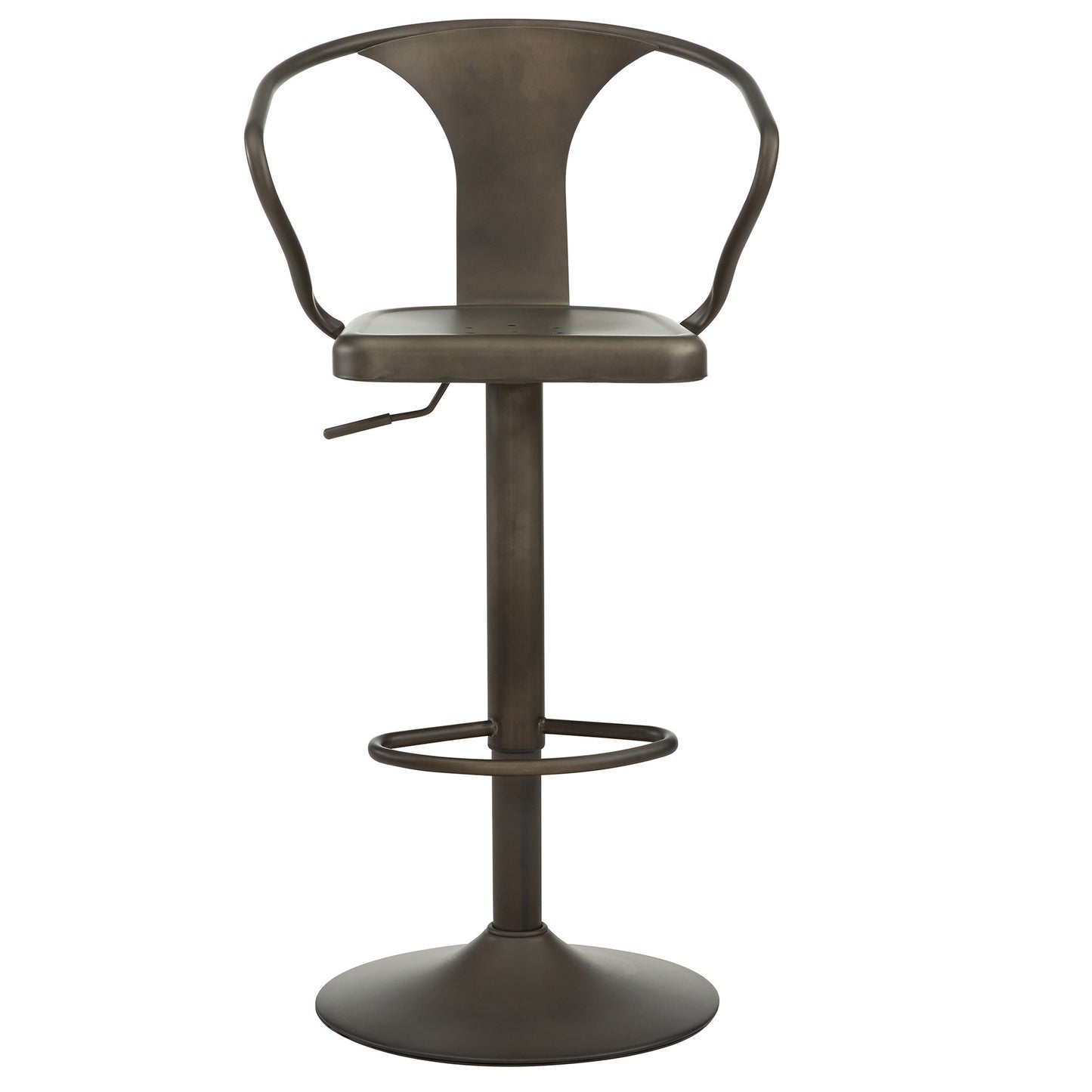 Astra Adjustable Air Lift Stool in Gunmetal