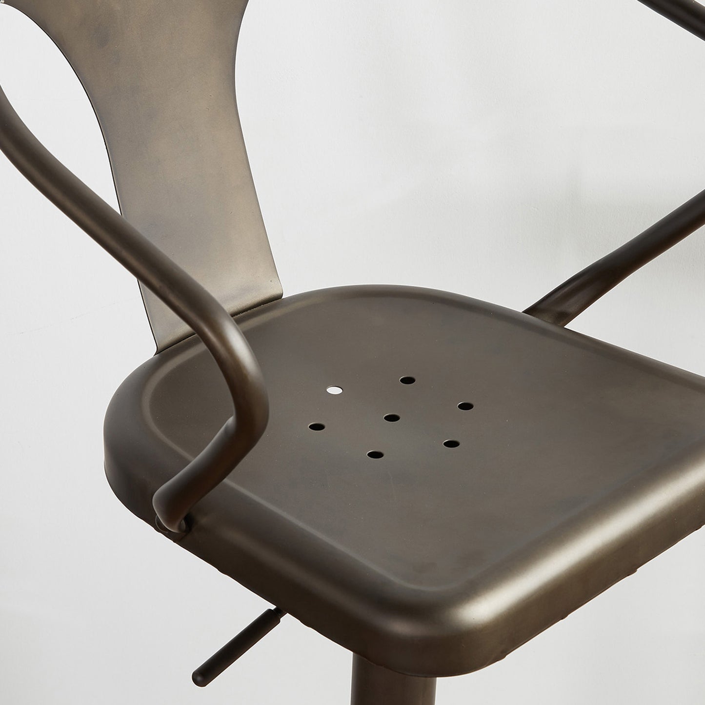 Astra Adjustable Air Lift Stool in Gunmetal