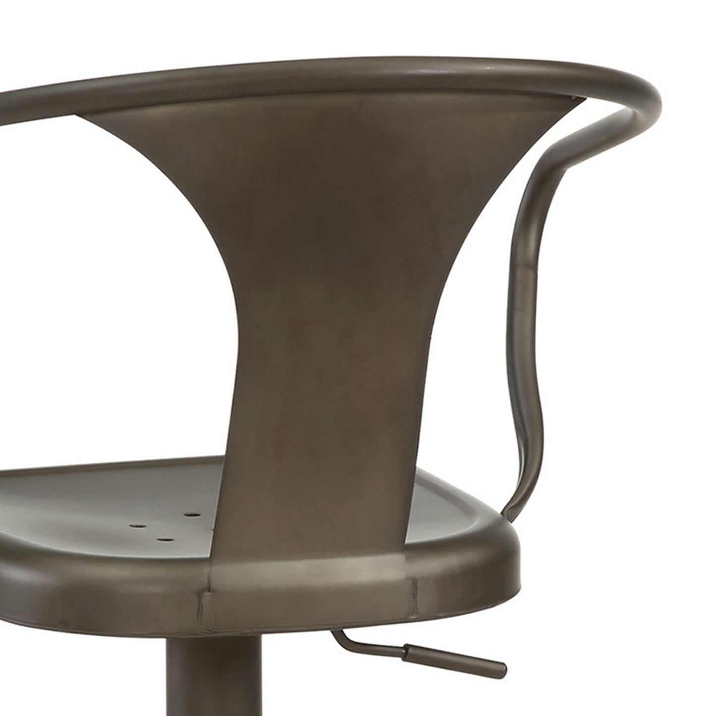 Astra Adjustable Air Lift Stool in Gunmetal