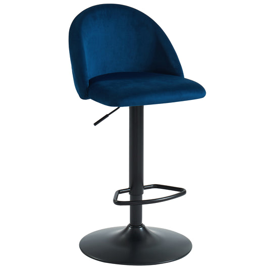 Sataro Adjustable Air Lift Stool in Blue and Black