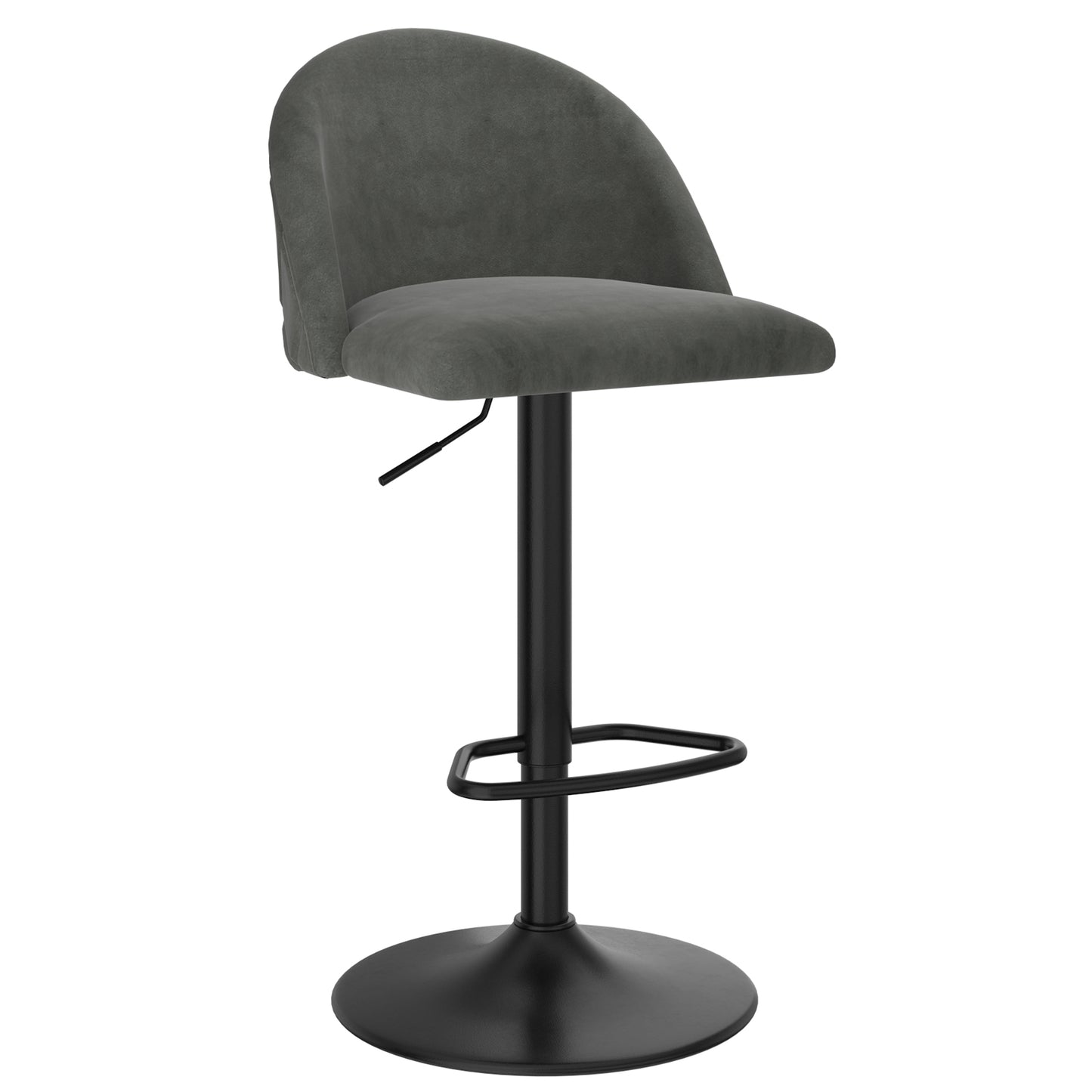 Sataro Adjustable Air Lift Stool in Grey and Black