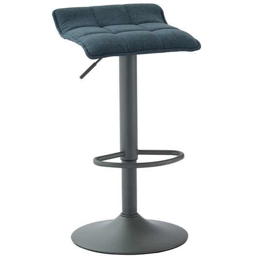 Pluto Adjustable Air Lift Stool, Set of 2 in Blue-Grey and Grey