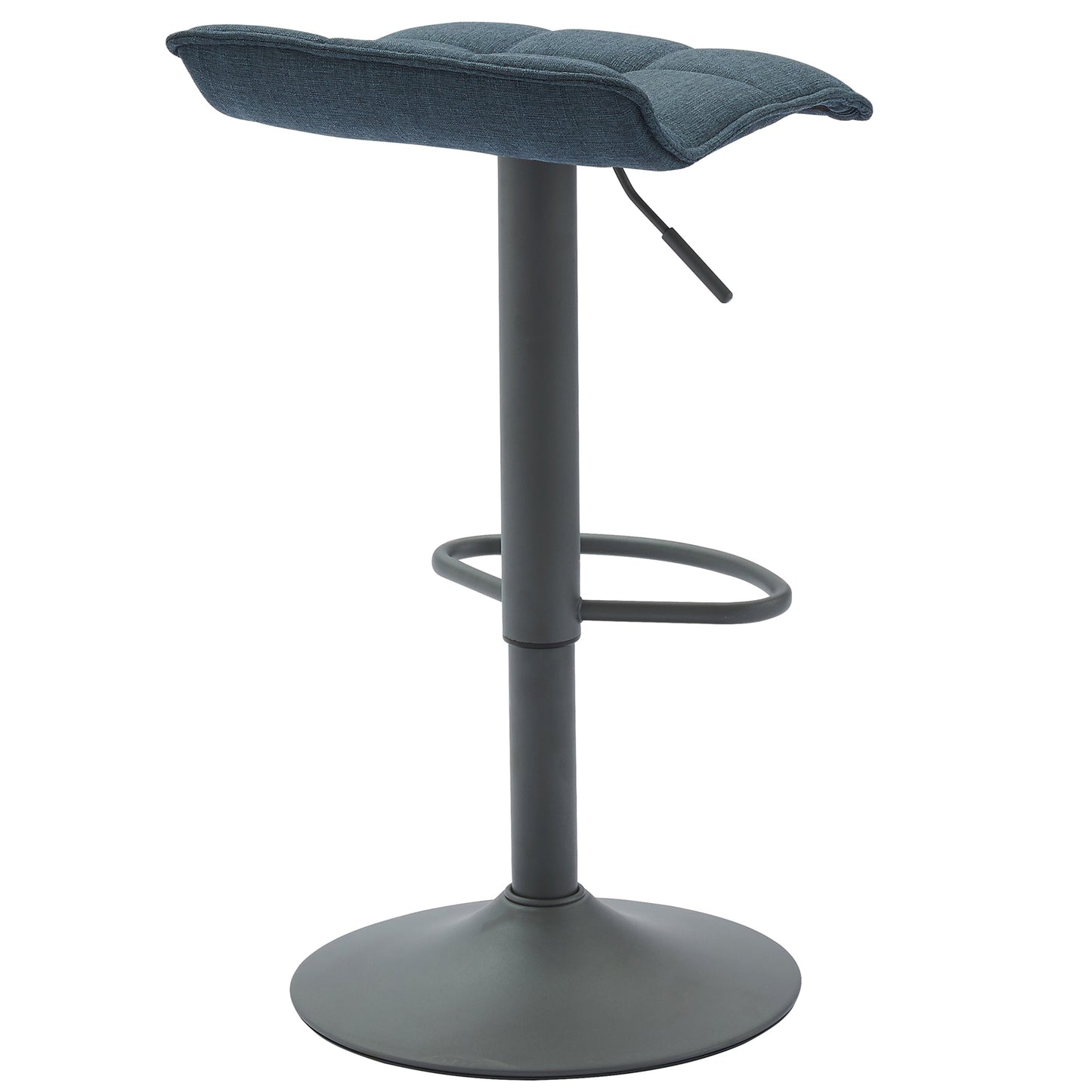 Pluto Adjustable Air Lift Stool, Set of 2 in Blue-Grey and Grey