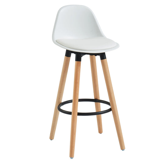 Diablo 26" Counter Stool, Set of 2 in White and Natural