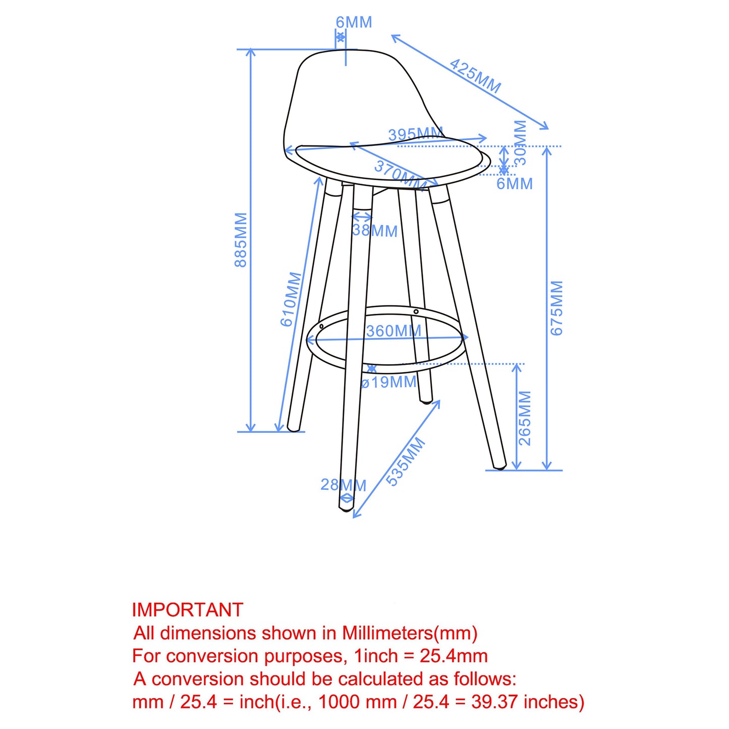 Diablo 26" Counter Stool, Set of 2 in White and Natural