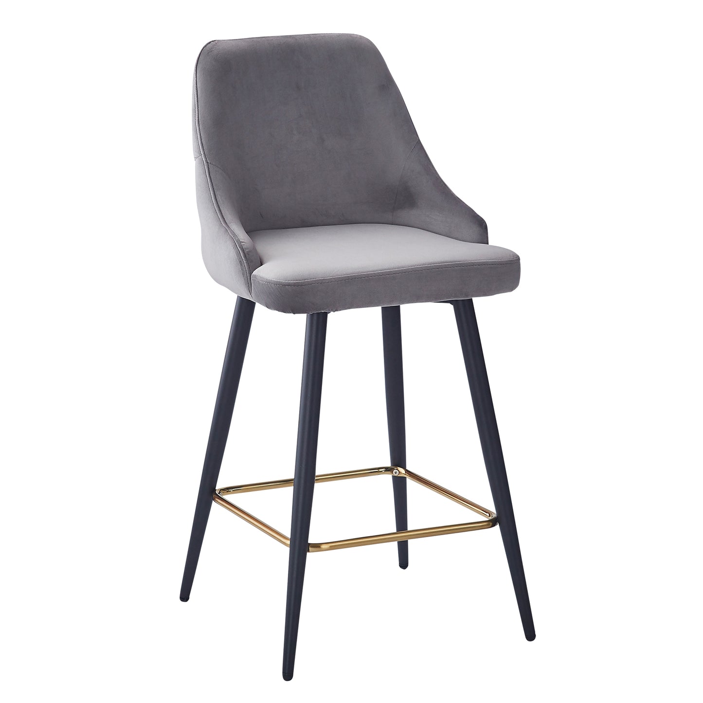 Roxanne Ii 26" Counter Stool, Set of 2 in Grey and Black