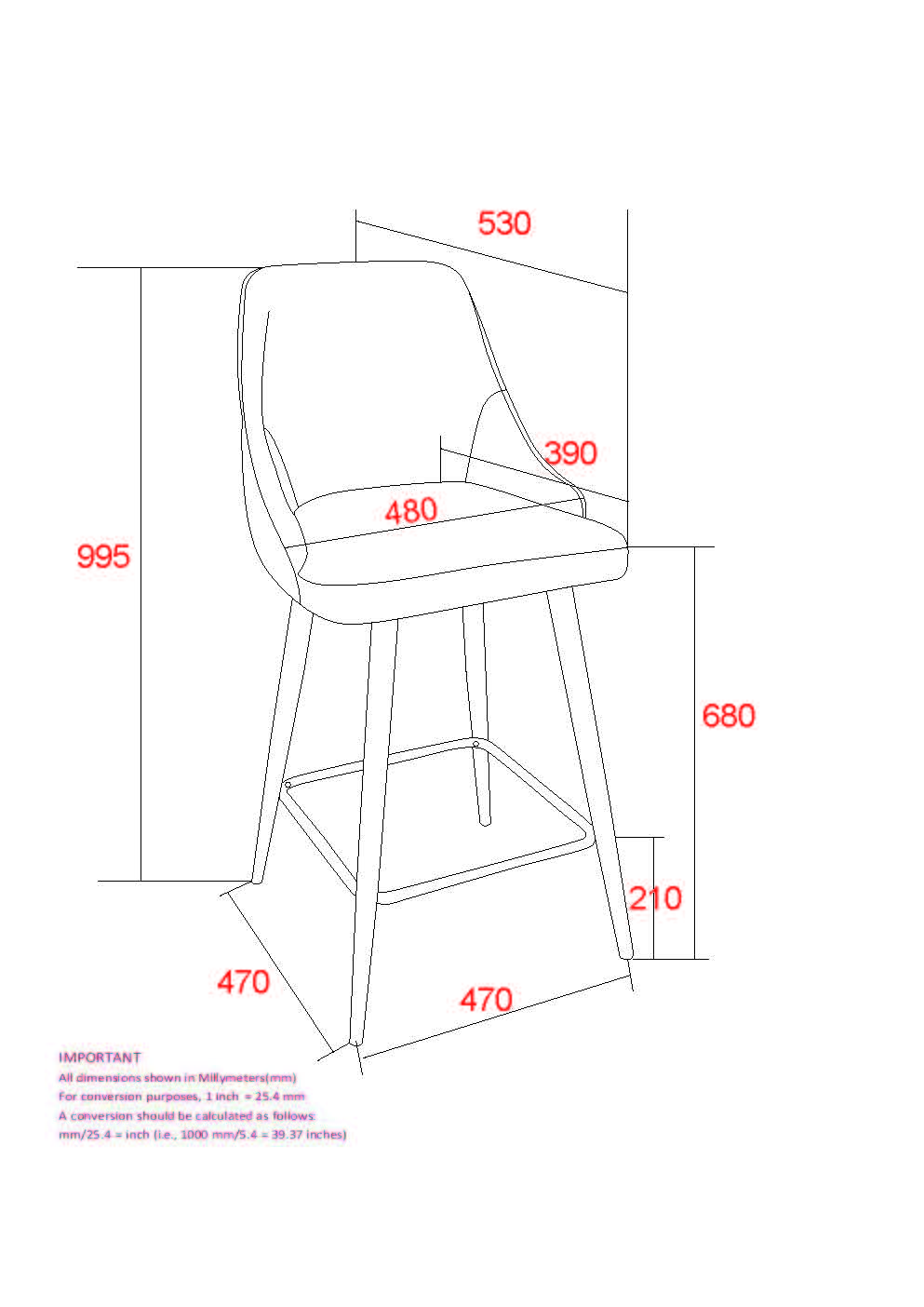 Roxanne Ii 26" Counter Stool, Set of 2 in Mustard and Black