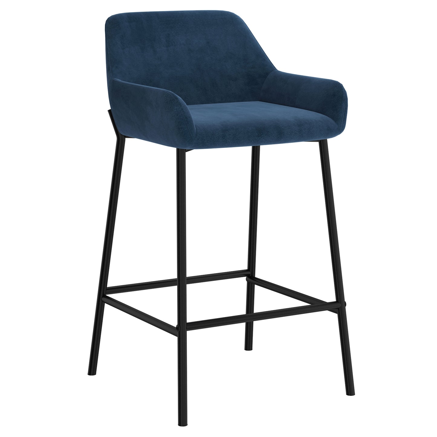 Baily 26" Counter Stool, Set of 2 in Blue and Black