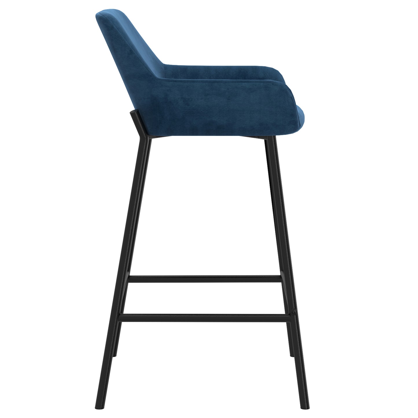 Baily 26" Counter Stool, Set of 2 in Blue and Black