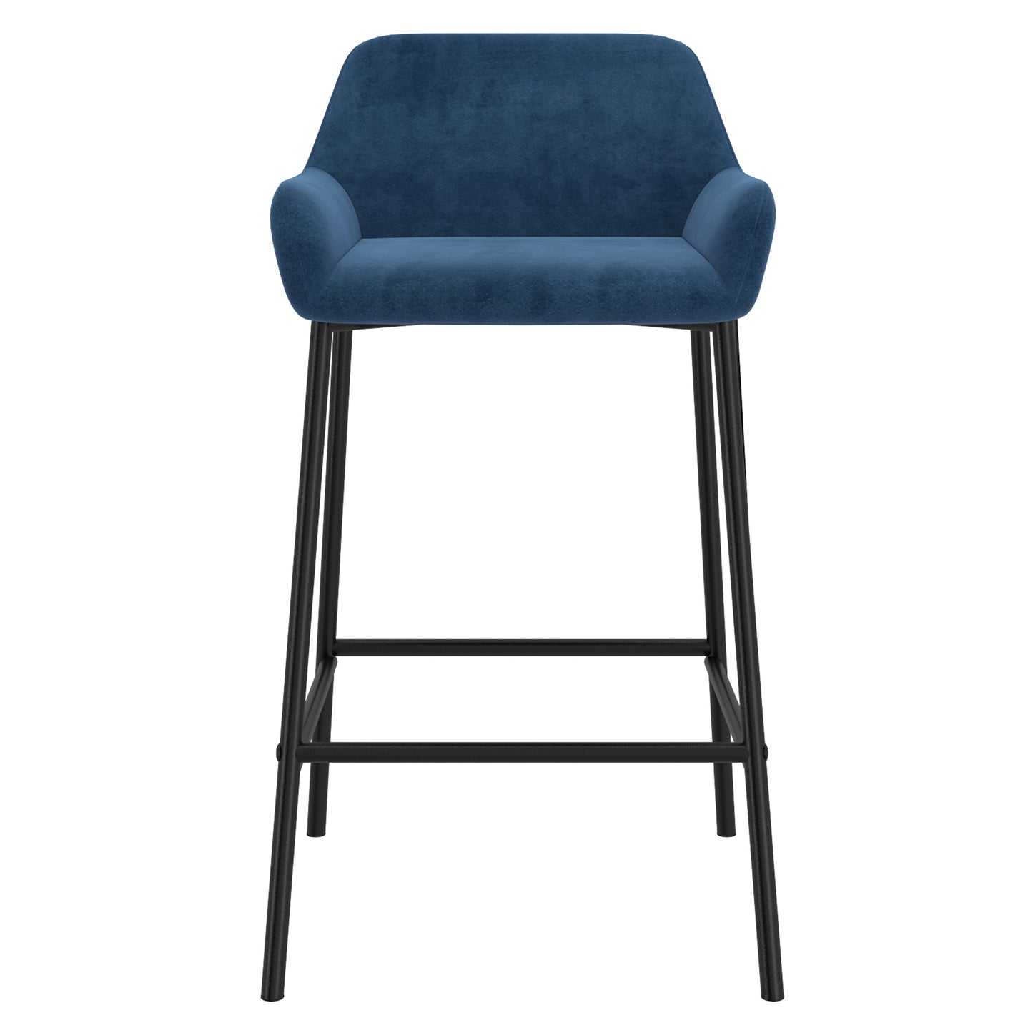 Baily 26" Counter Stool, Set of 2 in Blue and Black