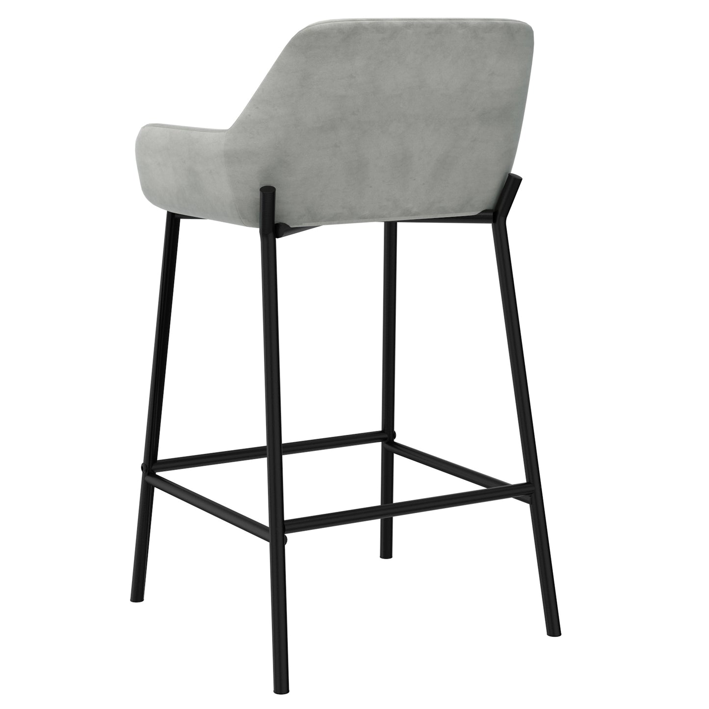 Baily 26" Counter Stool, Set of 2 in Grey and Black