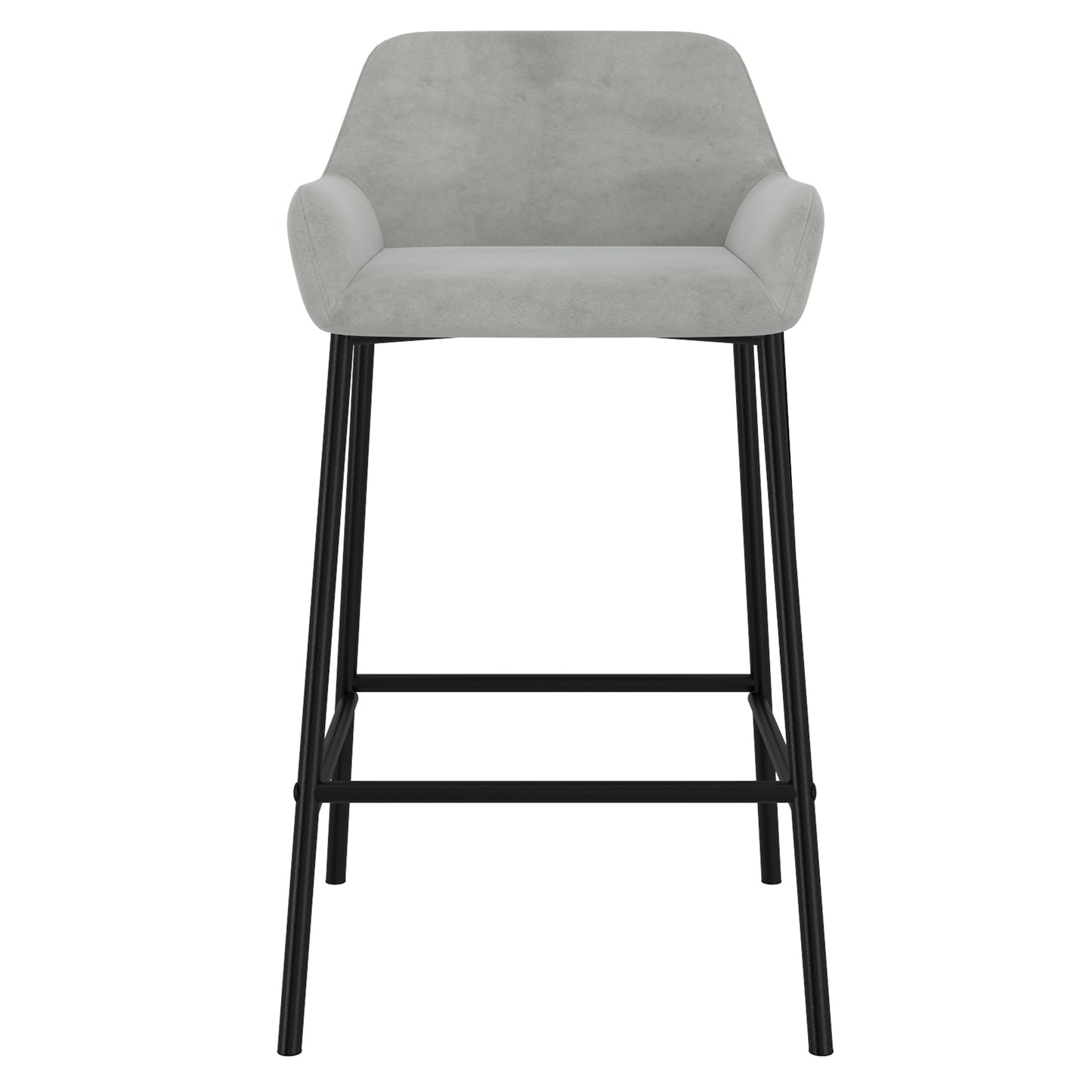 Baily 26" Counter Stool, Set of 2 in Grey and Black