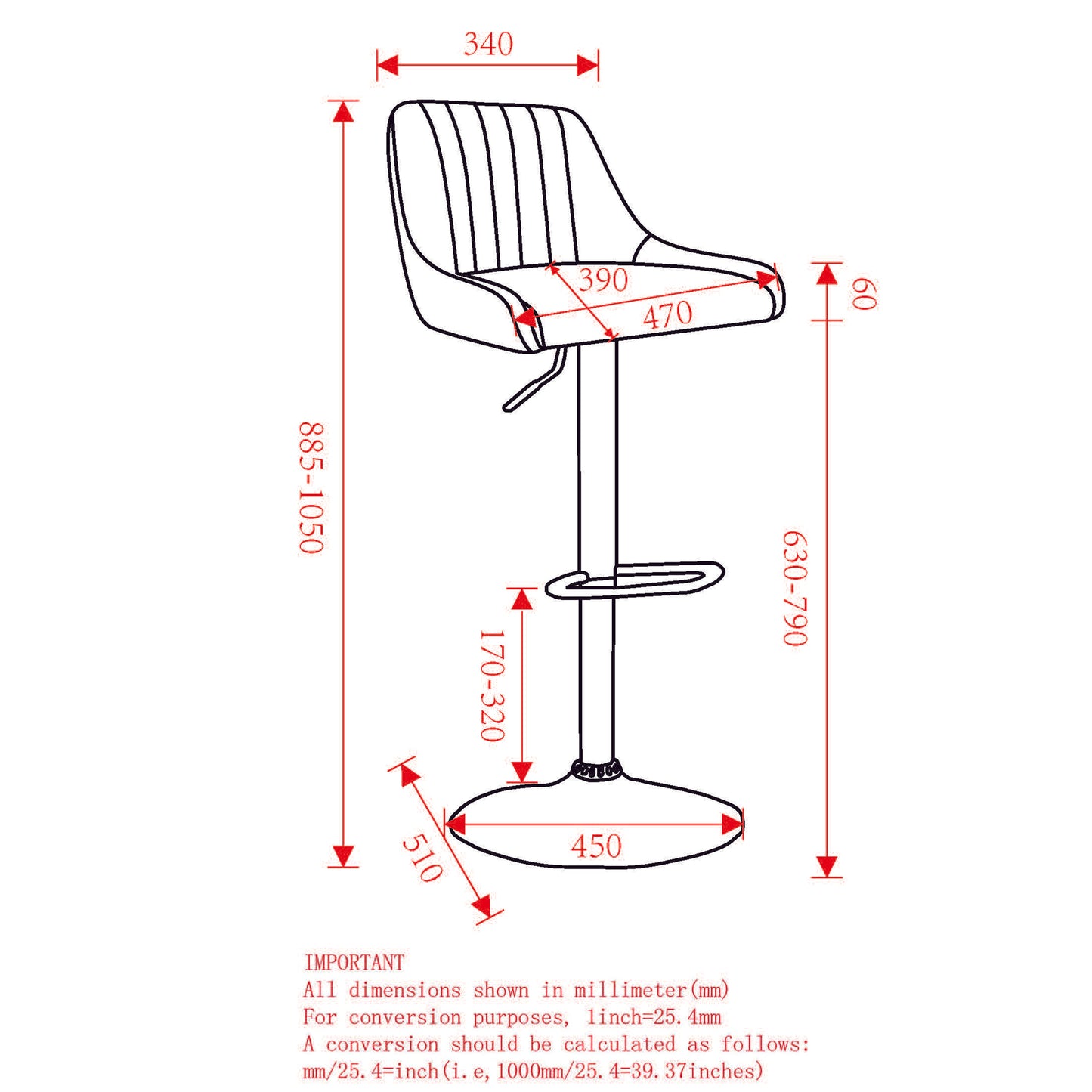 Kron Adjustable Height Air-Lift Swivel Stool, Set of 2, in Beige Fabric