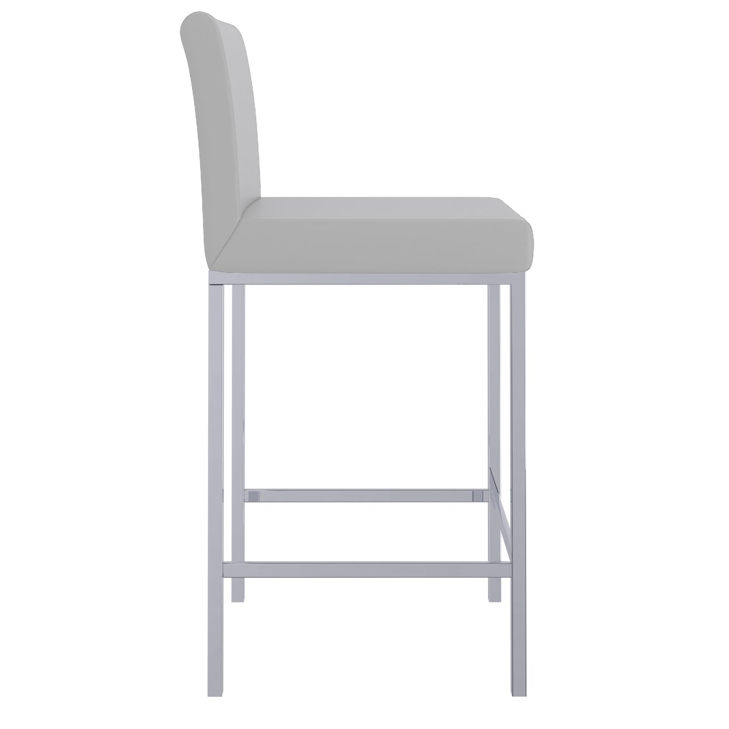 Porto 26" Counter Stool, Set of 2 in Grey and Chrome