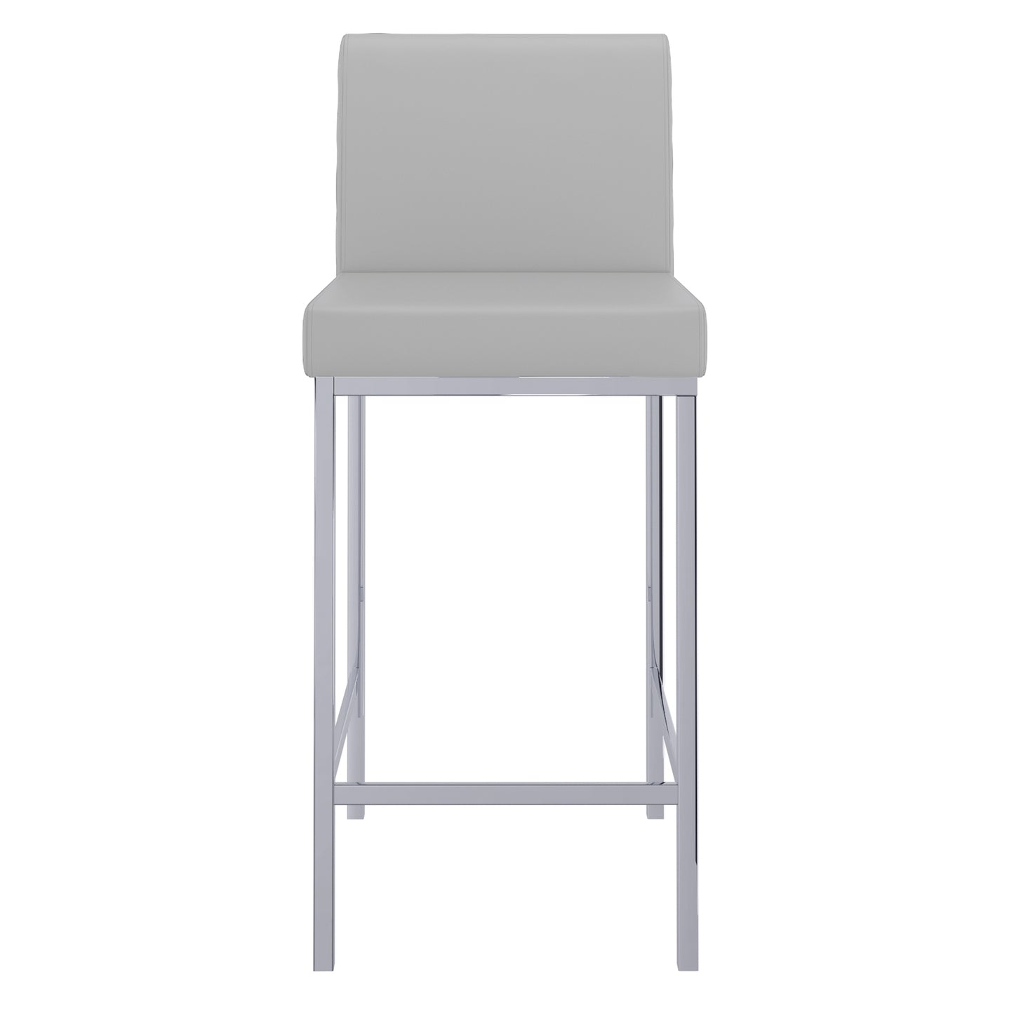 Porto 26" Counter Stool, Set of 2 in Grey and Chrome