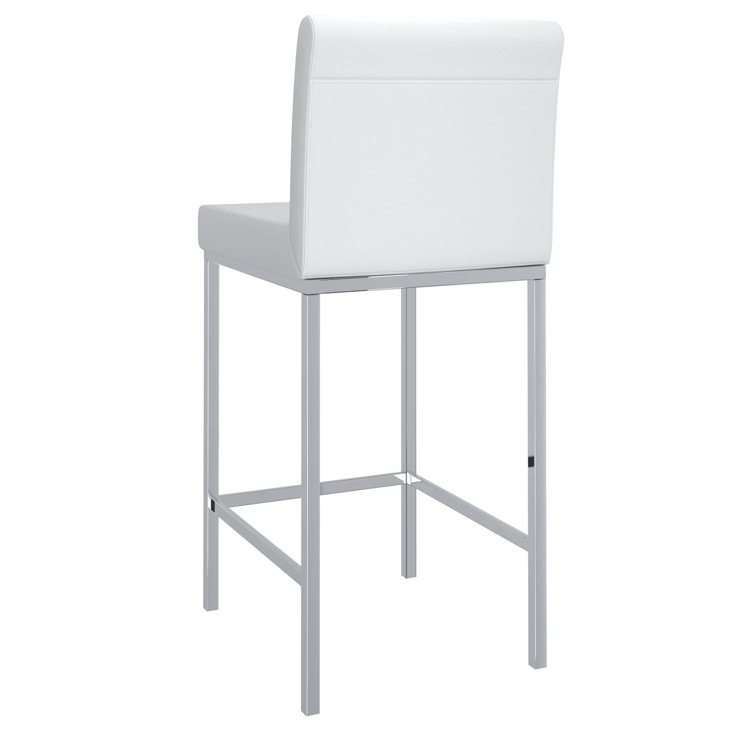 Porto 26" Counter Stool, Set of 2 in White and Chrome