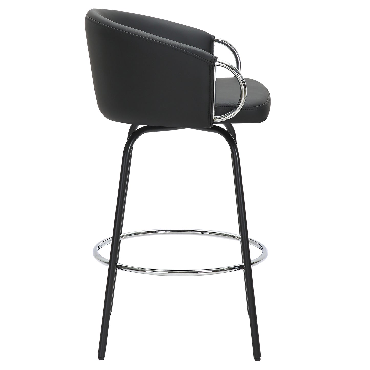 Orion 26" Counter Stool, set of 2, with Swivel in Black and Chrome
SKU: 203-648BK