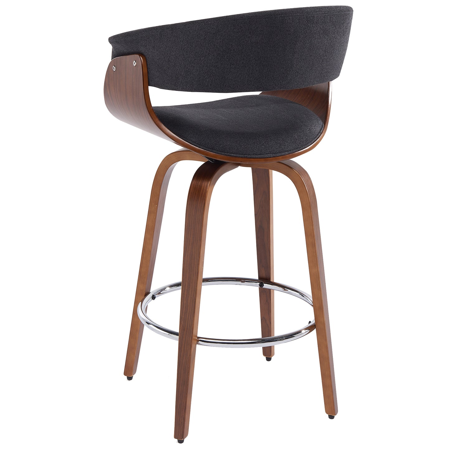 Holt 26" Counter Stool in Charcoal and Walnut