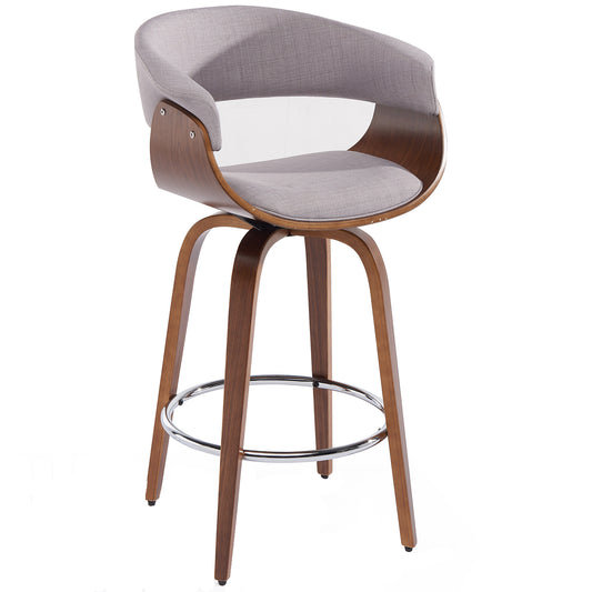 Holt 26" Counter Stool in Grey and Walnut