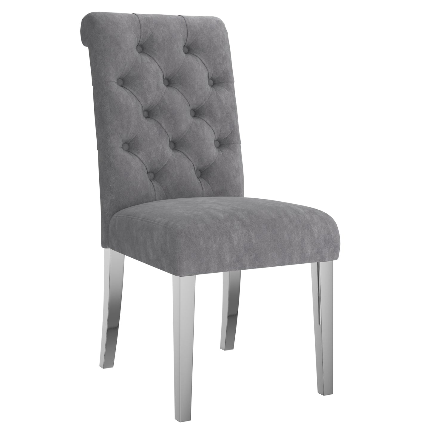 Napoli/Chloe 7pc Dining Set in Grey with Grey Chair