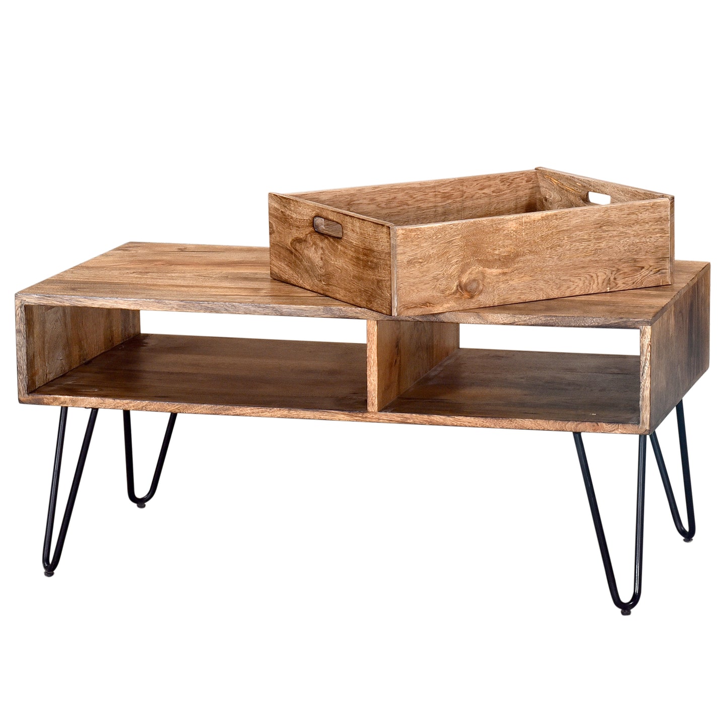 Jaydo Coffee Table in Natural Burnt and Black