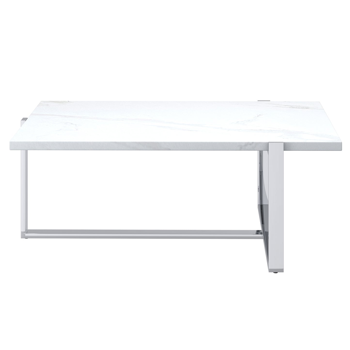 Veno Coffee Table in White and Silver