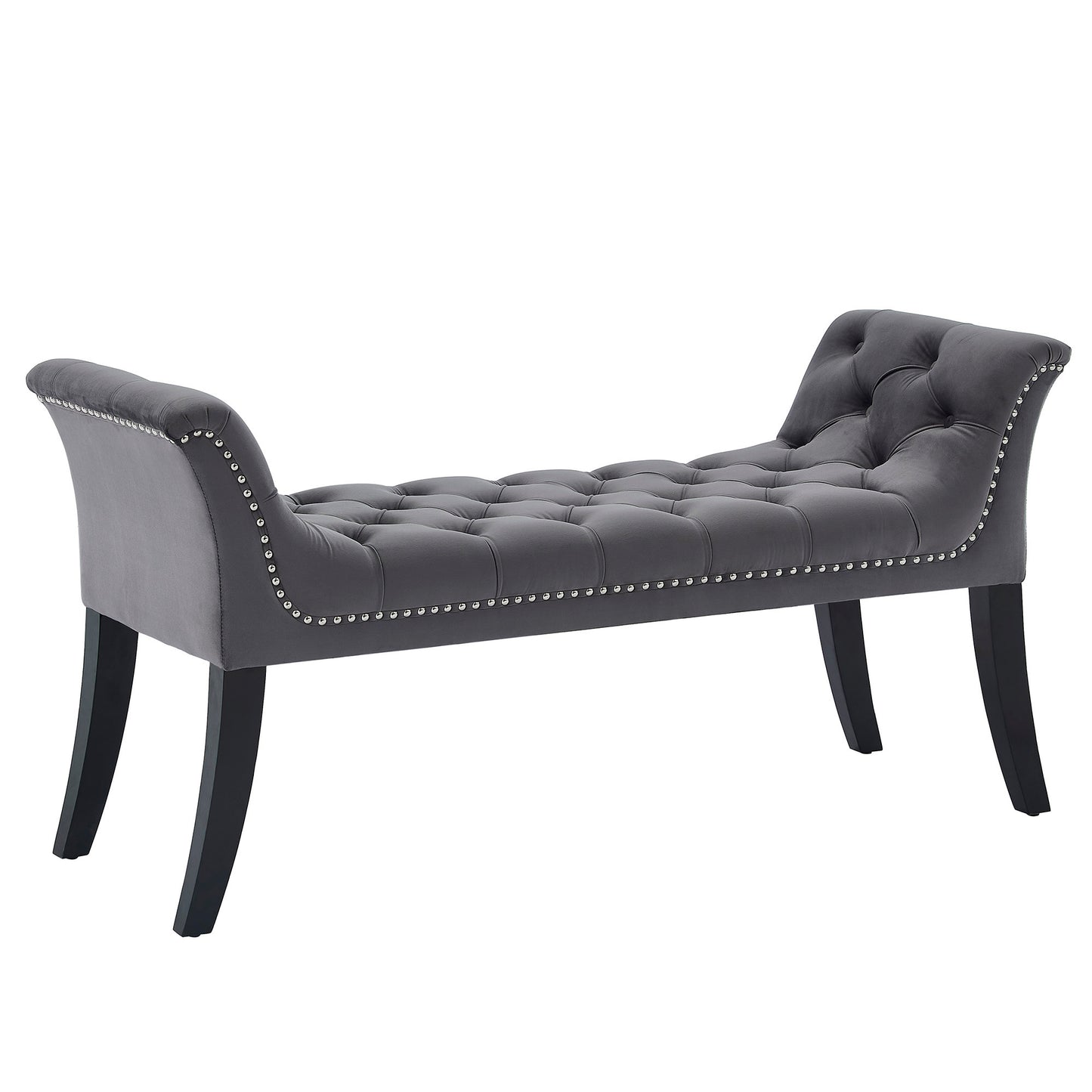 Velci Bench in Grey and Black