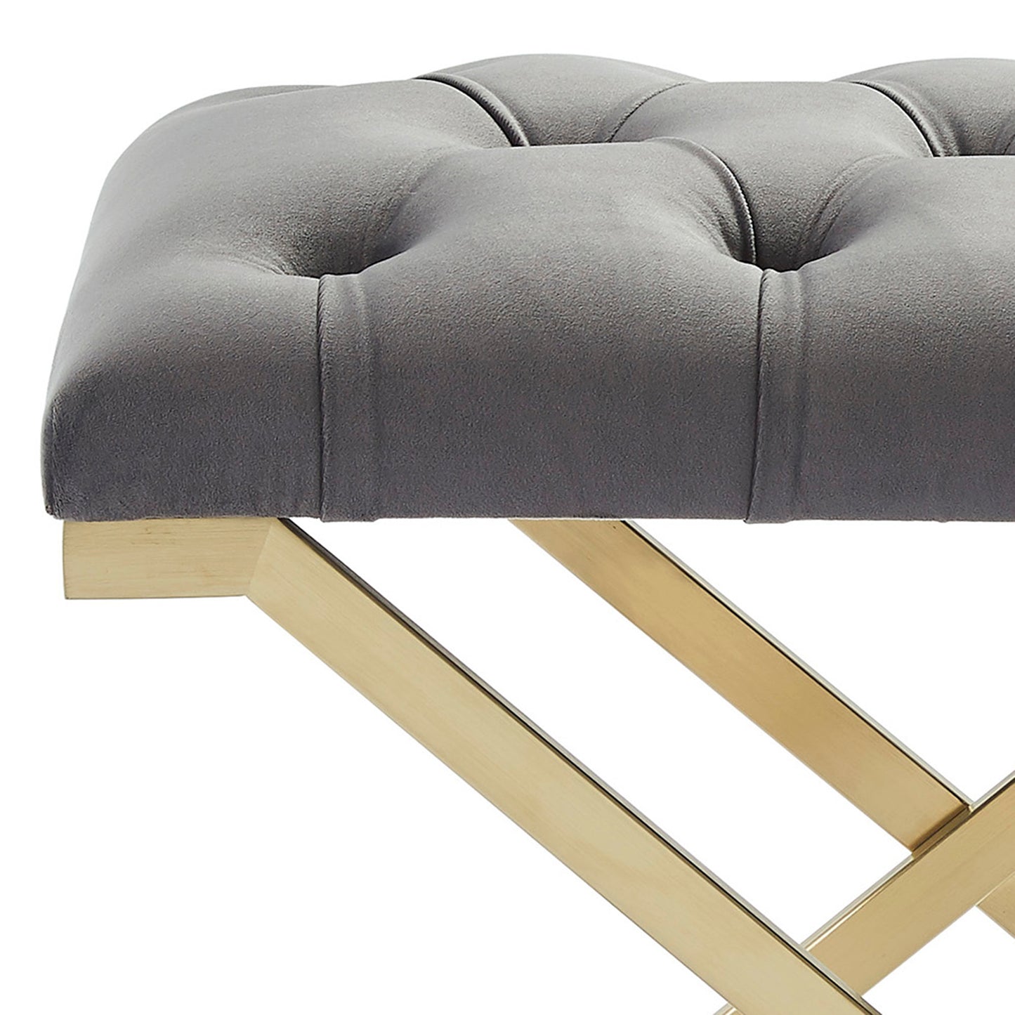 Rada Bench in Grey and Gold