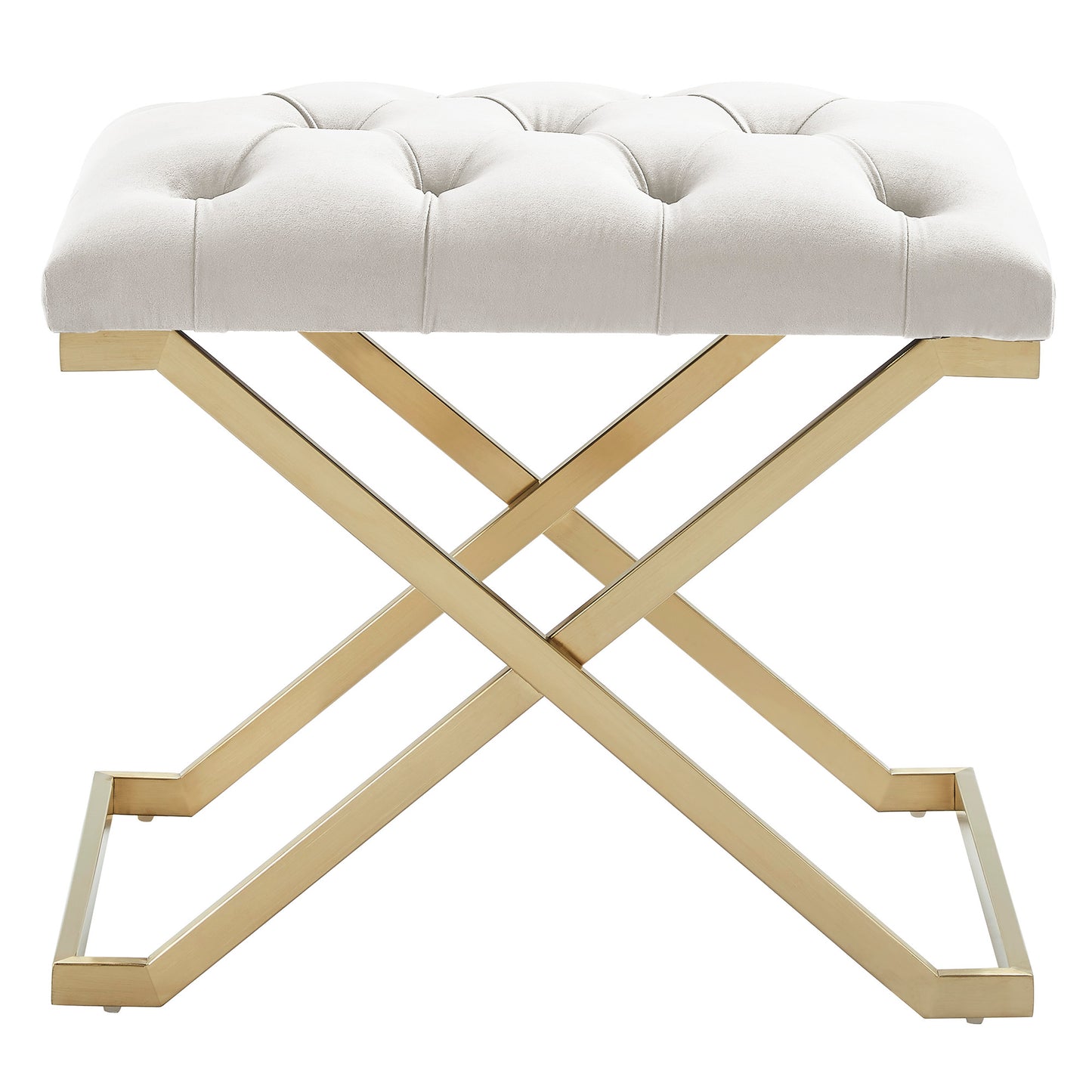 Rada Bench in Ivory and Gold