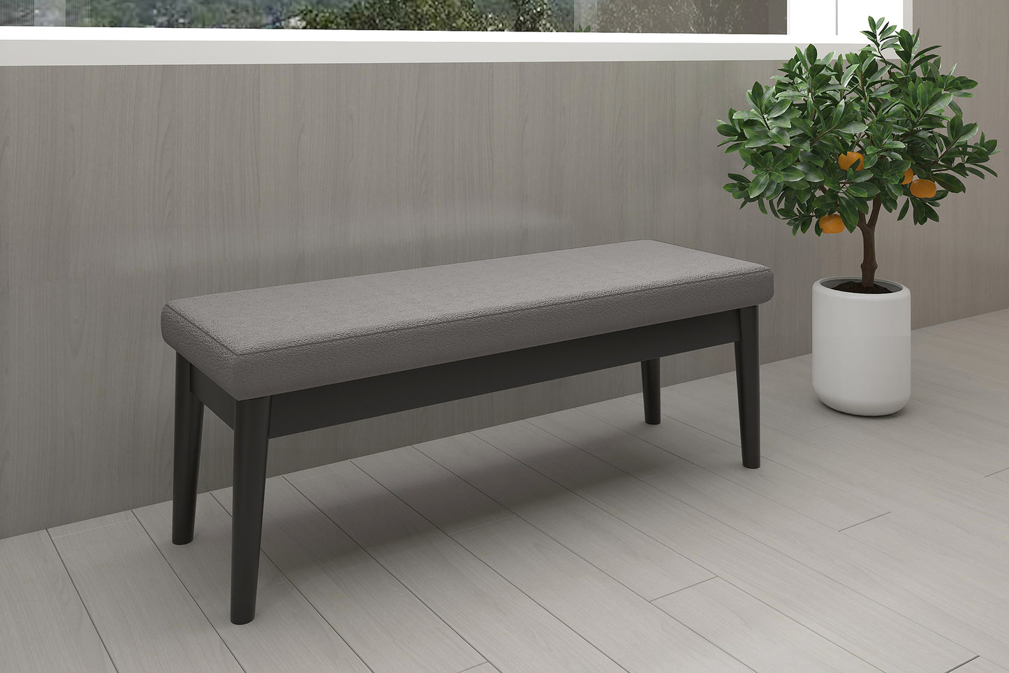 Pebble Bench in Grey and Black