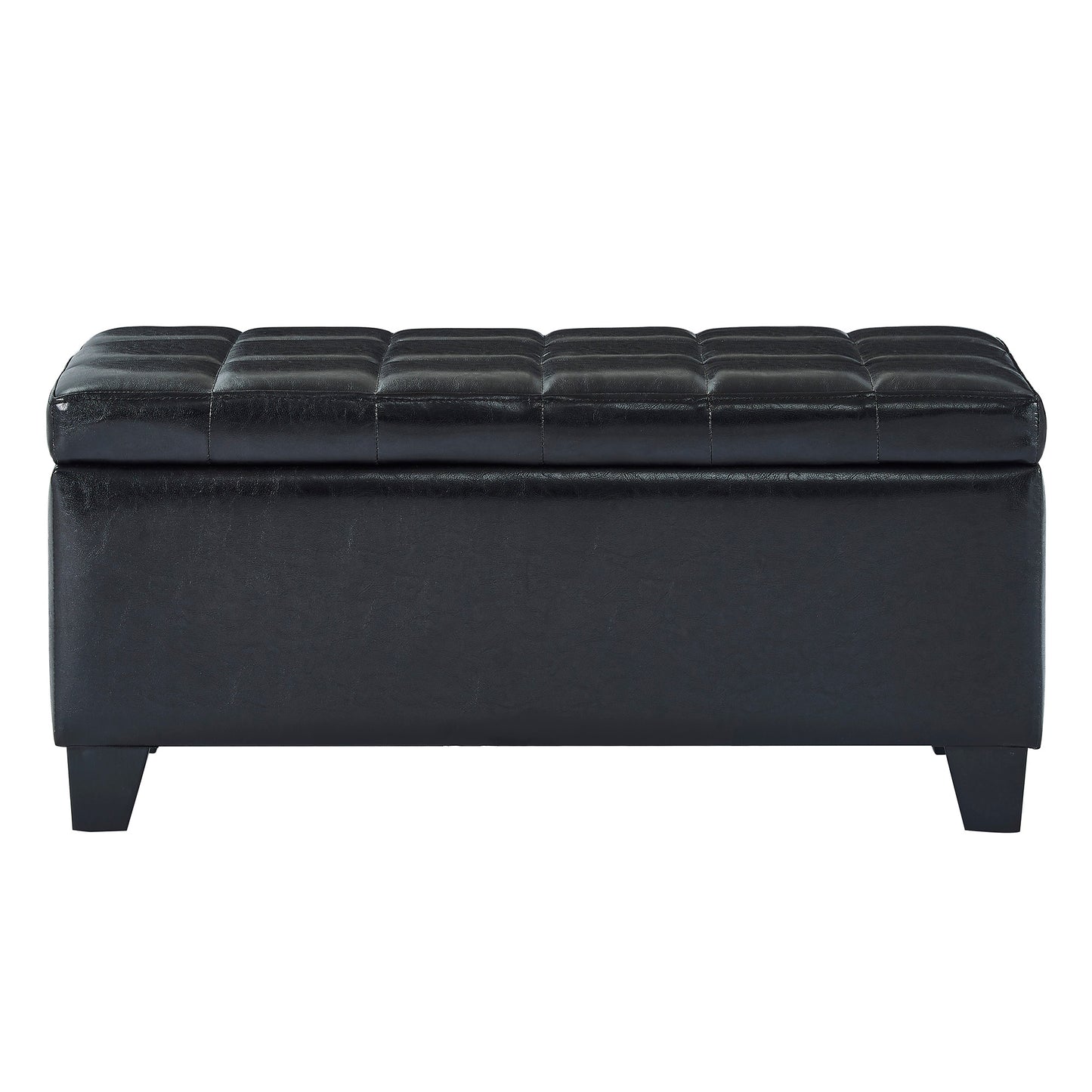 Winston Rectangular Storage Ottoman in Black