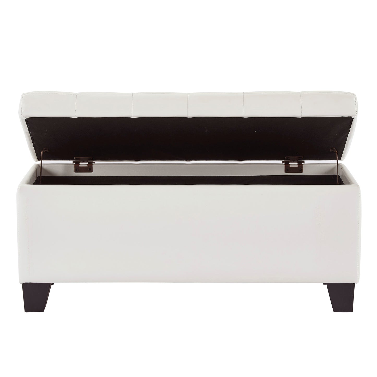 Winston Rectangular Storage Ottoman in White