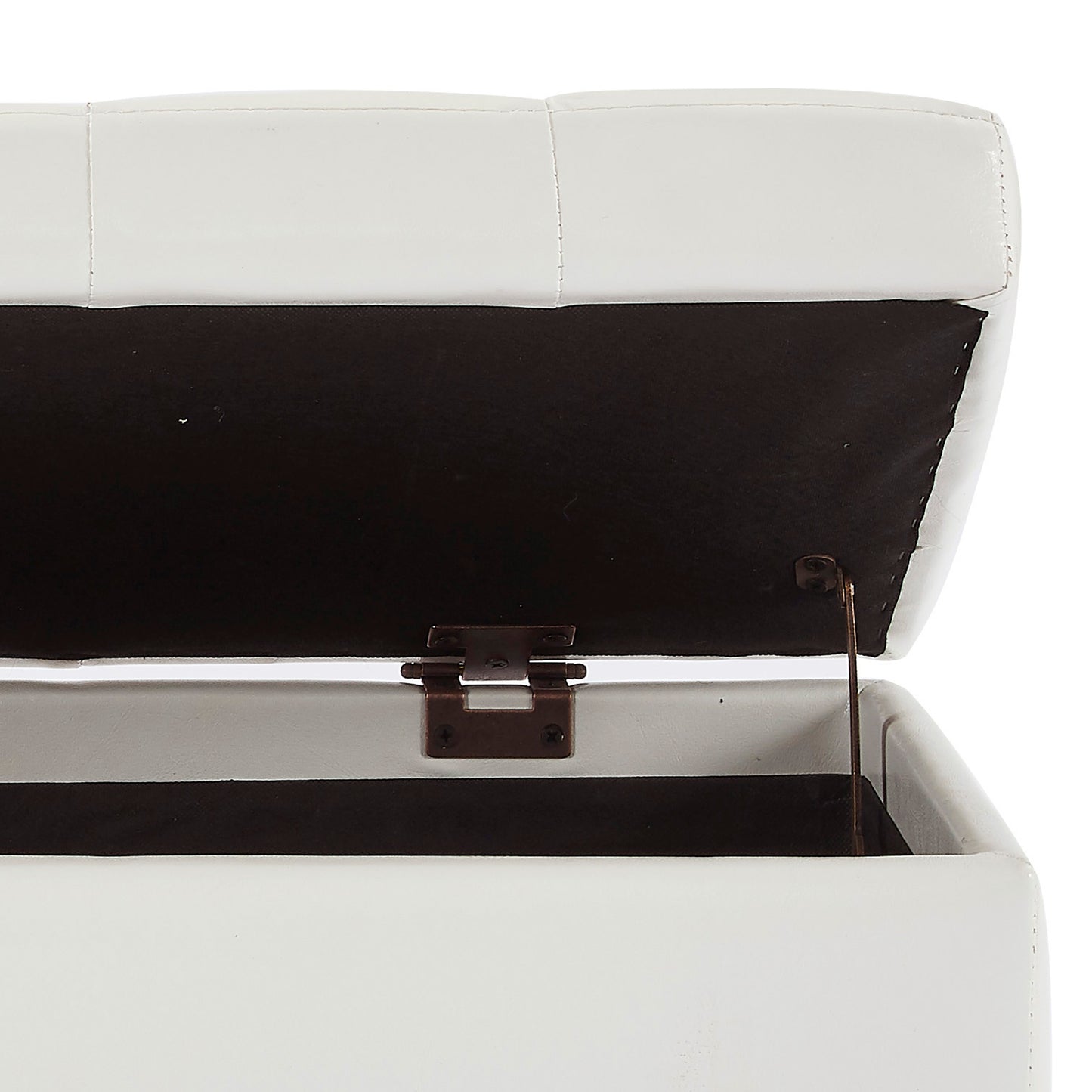 Winston Rectangular Storage Ottoman in White