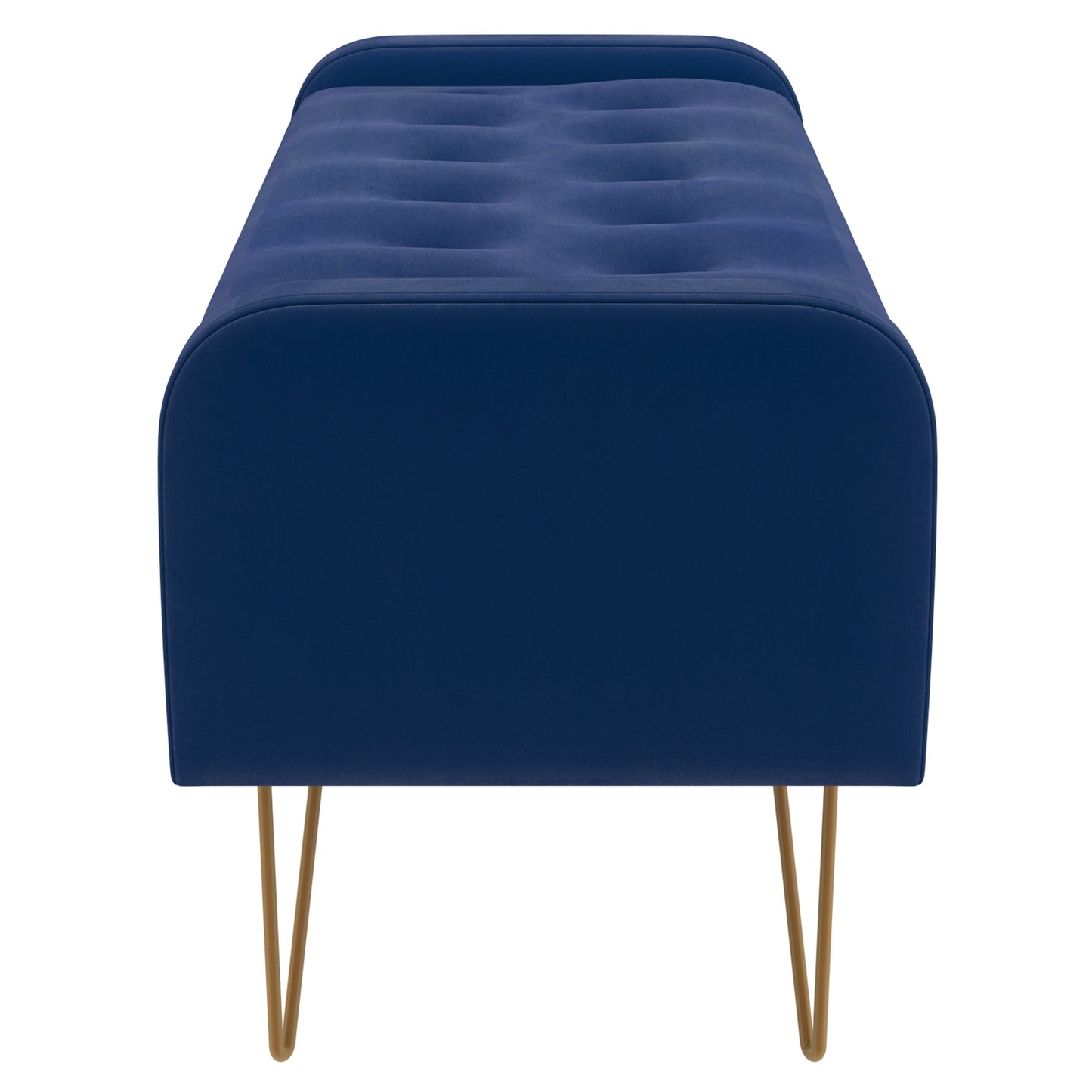 Sabel Storage Ottoman/Bench in Blue and Aged Gold