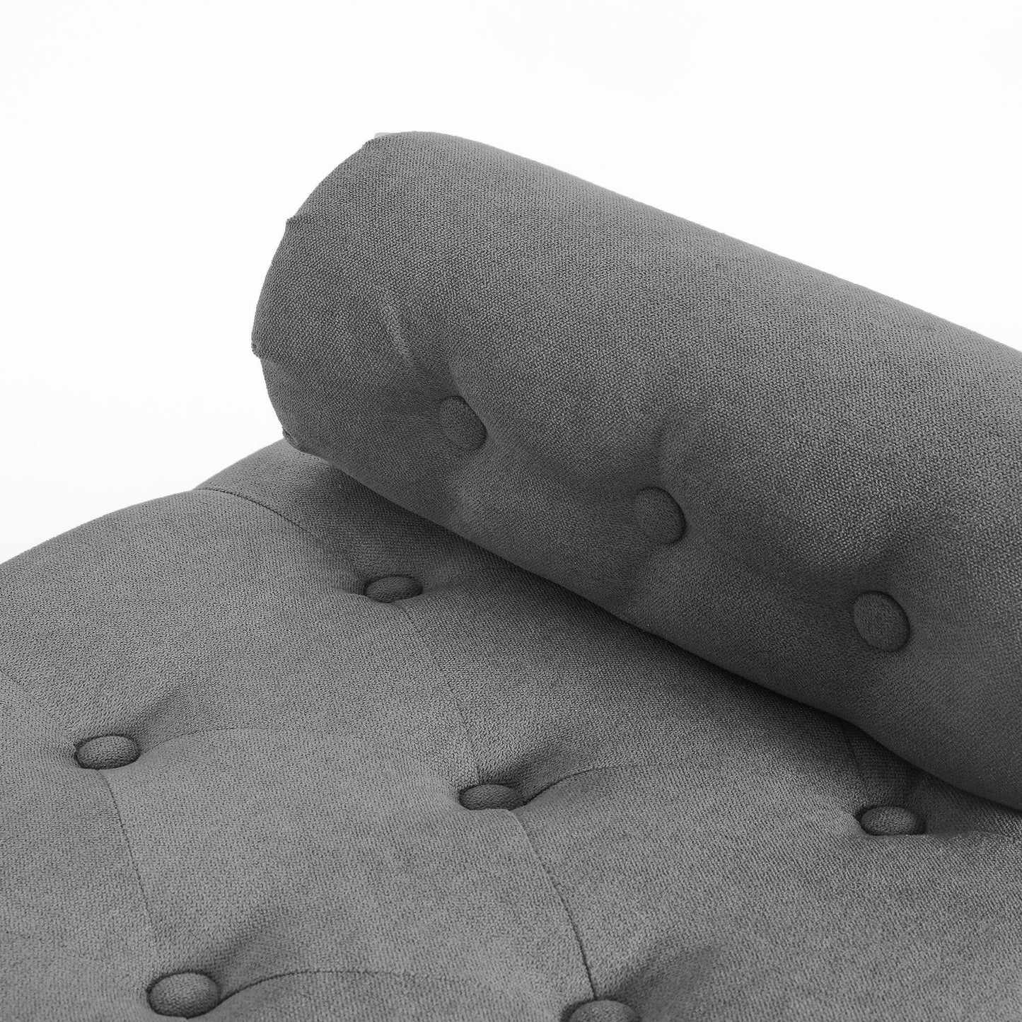 Adith Storage Ottoman in Grey and Black