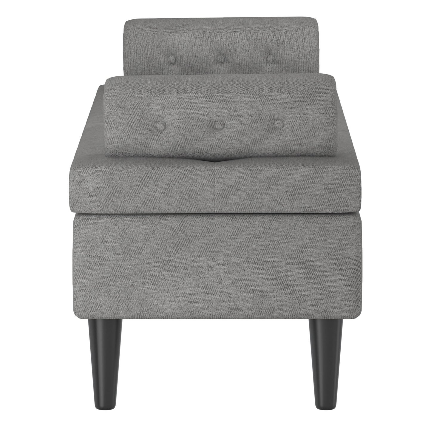 Adith Storage Ottoman in Grey and Black