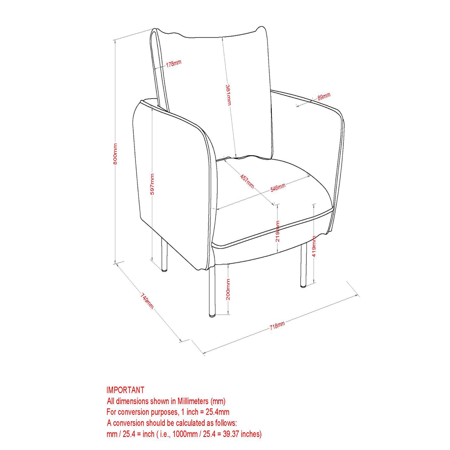 Ryker Accent Chair in Grey-Beige and Black