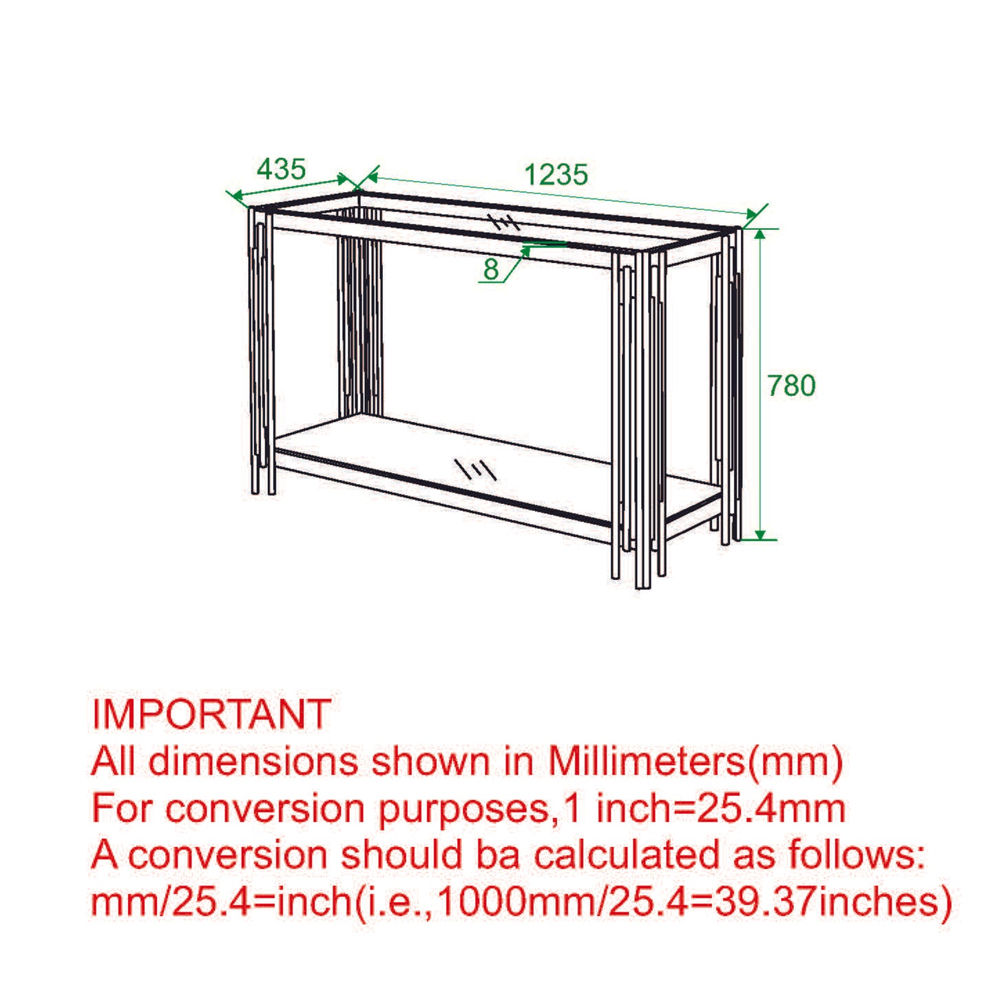 Estrel Console Table in Silver