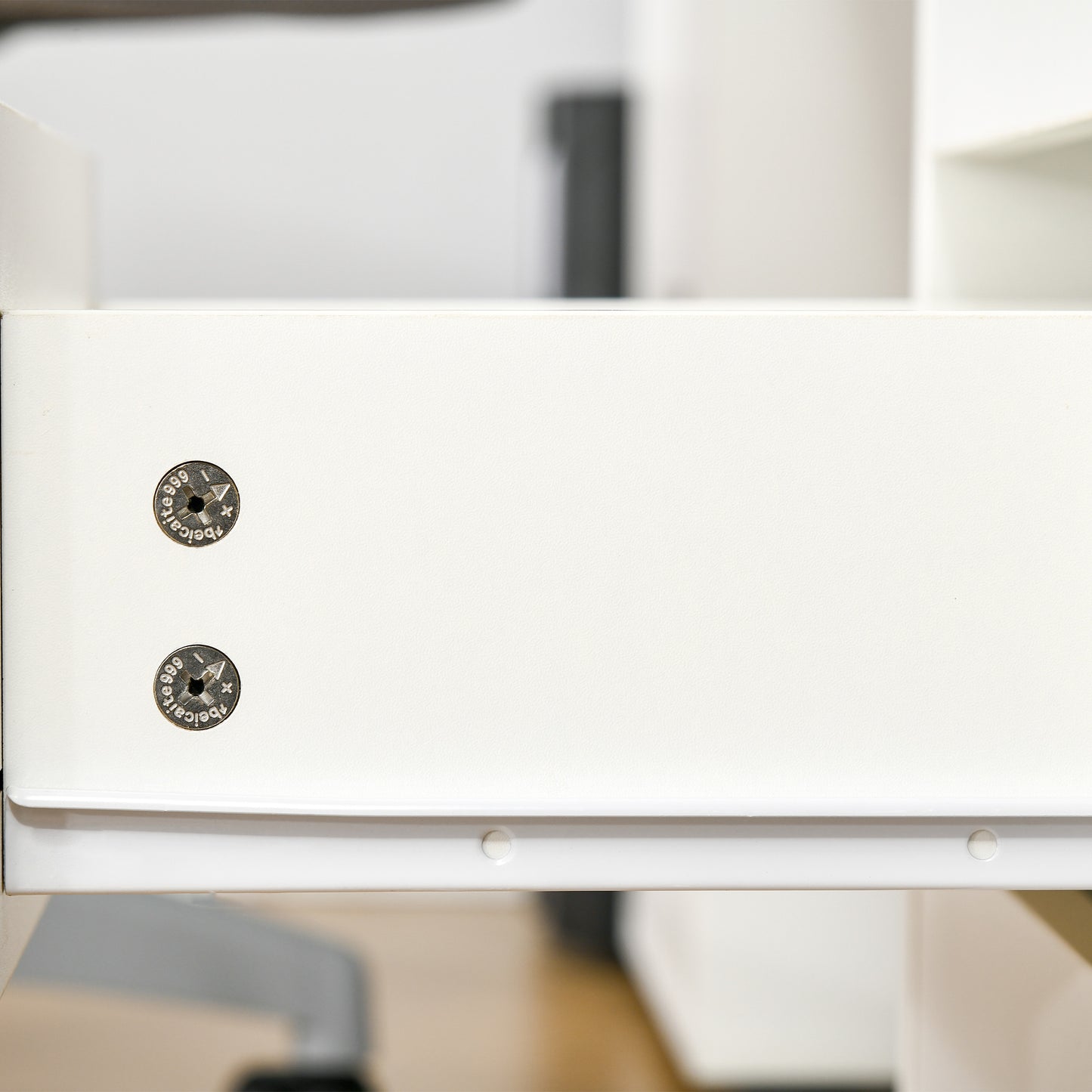 Computer Desk with Keyboard Tray and Drawers, Writing Desk, Home Office Workstation, White