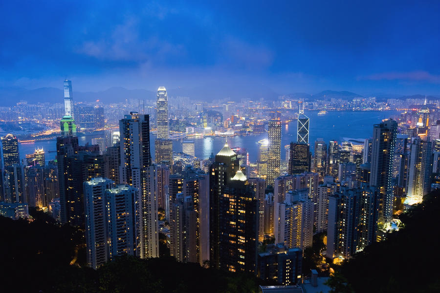 Victoria Peak, Hong Kong Island, China, Asia. by PacificStock